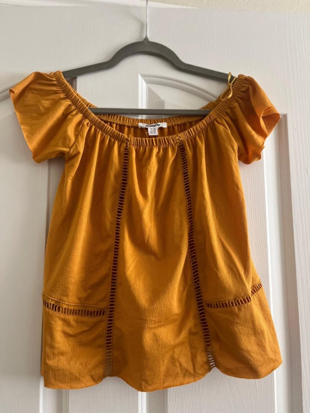 Mustard Yellow Off the Shoulder Top